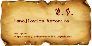 Manojlovics Veronika névjegykártya